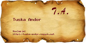 Tuska Andor névjegykártya