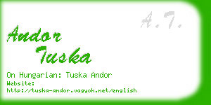 andor tuska business card